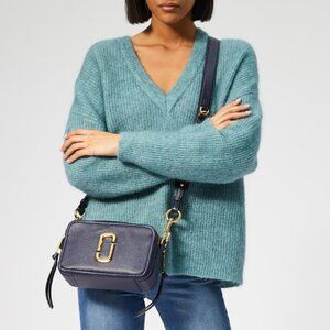 Marc Jacobs The SoftShot Navy Leather Crossbody Bag